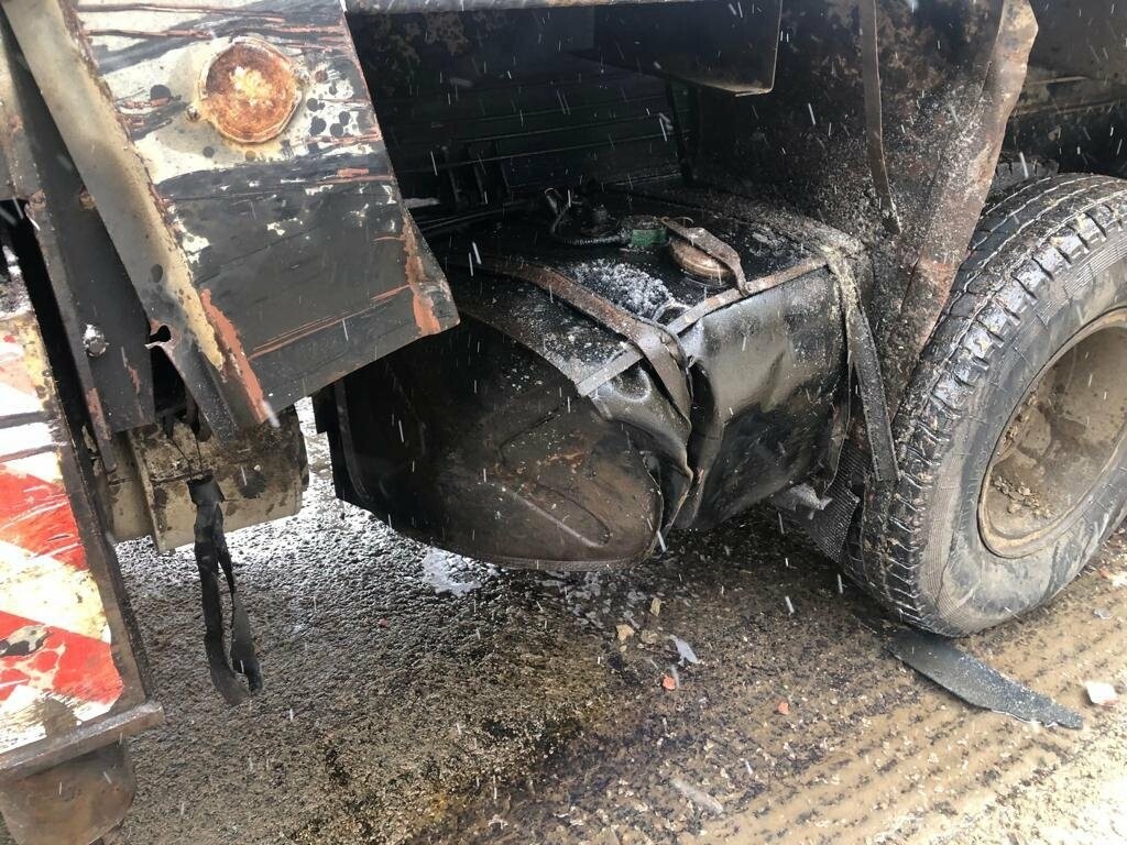 В Тамбове сегодня утром грузовик врезался в автокран, фото-5